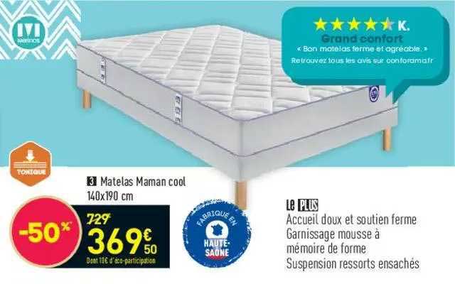 matelas maman cool 140x190 cm