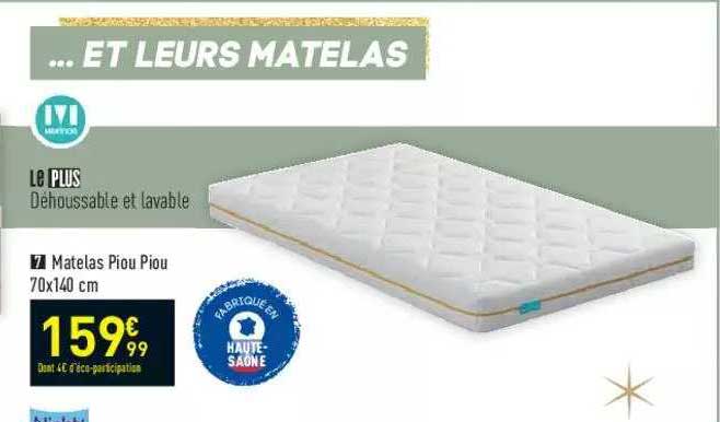 matelas piou piou 70x140 cm