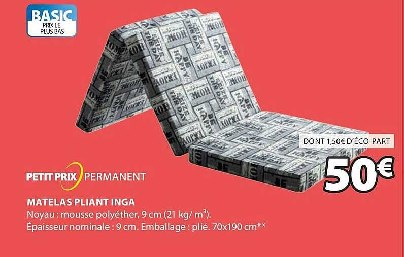 matelas pliant inga