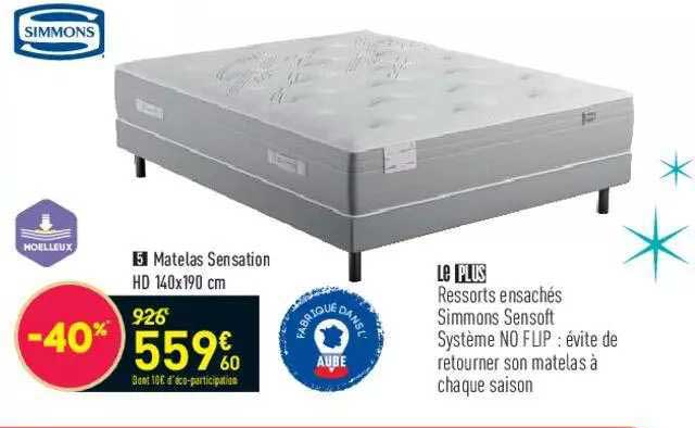 matelas sensation hd 140x190 cm