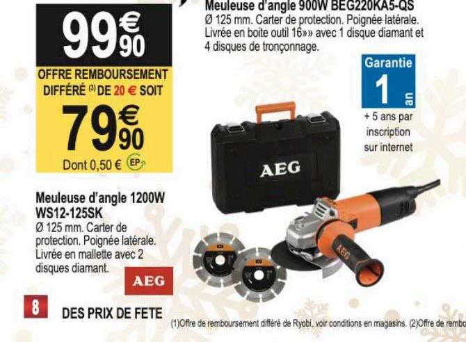 meuleuse d'angle 1200w ws12-125sk