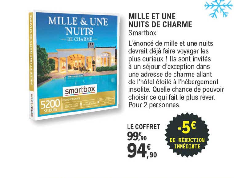 mille et une nuits de charme - smartbox
