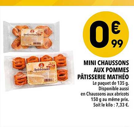 mini chaussons aux pommes pâtisserie mathéo