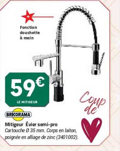 mitigeur évier semi-pro