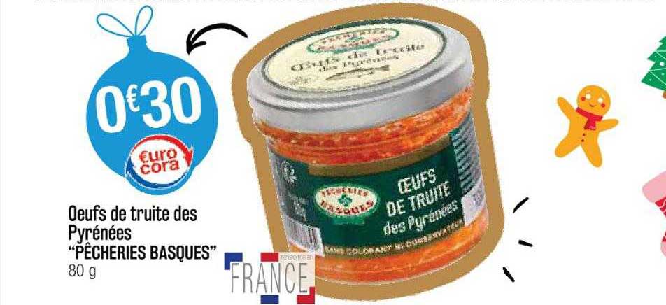 oeufs de truite des pyrénées "pêcheries basques"