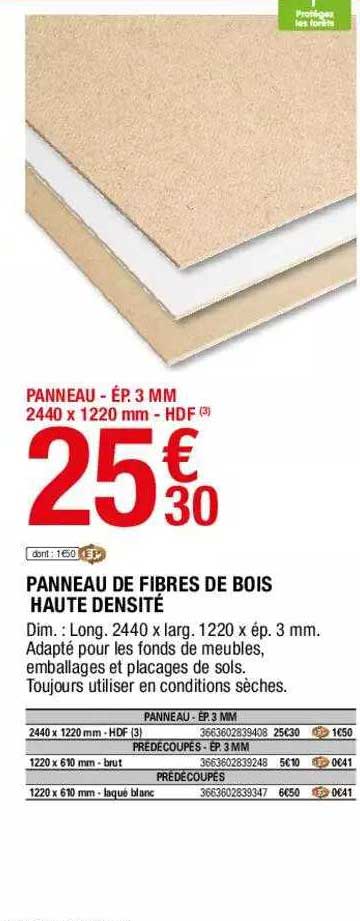 panneau de fibres de bois haute densité