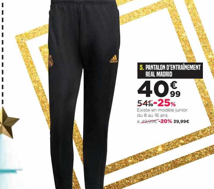 pantalon d'entraînement real madrid