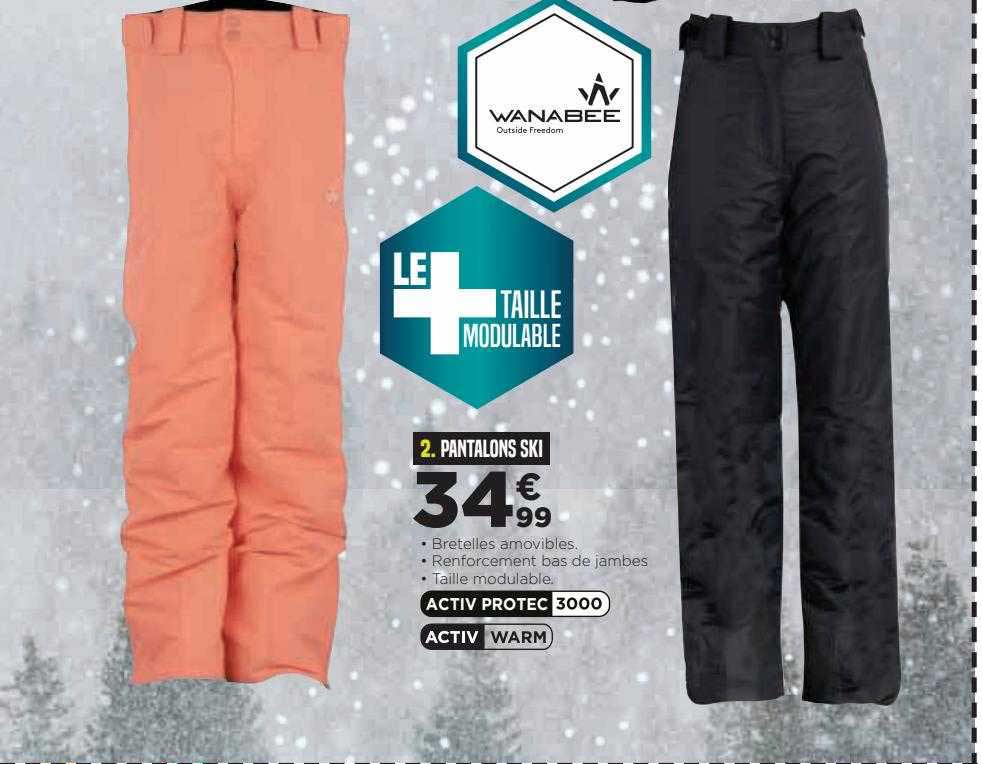 pantalons ski wanbee