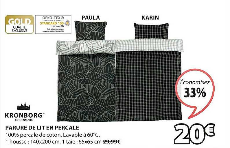 Parure De Lit En Percale Kronborg