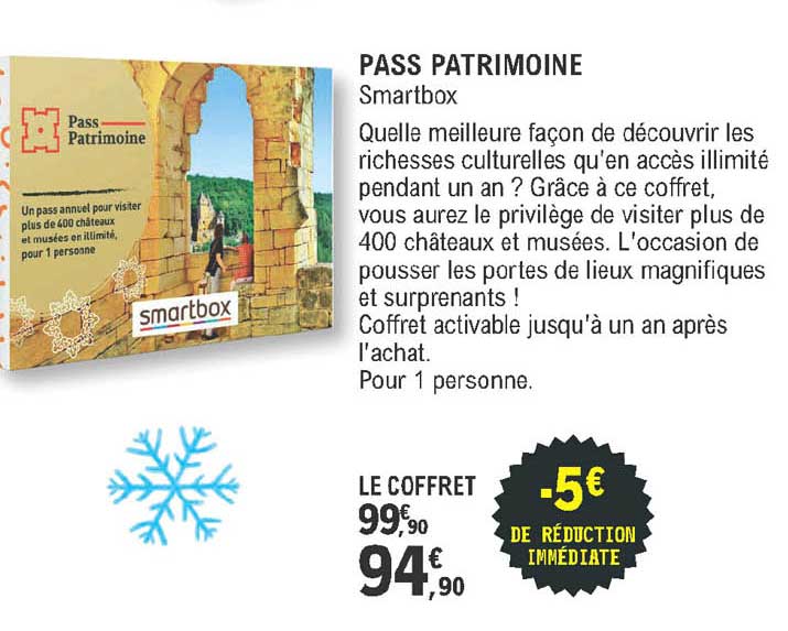 pass patrimoine - smartbox