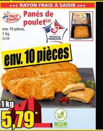 père dodu panés de poulet
