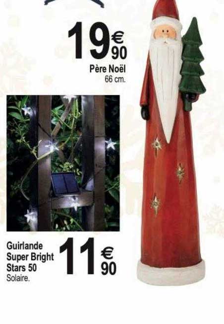 père noël, guirlande super bright stars 50