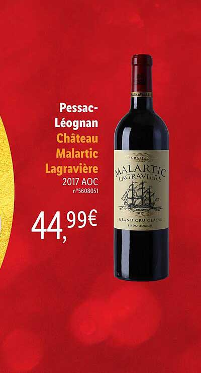 pessac-léognan château malartic lagravière 2017 aoc