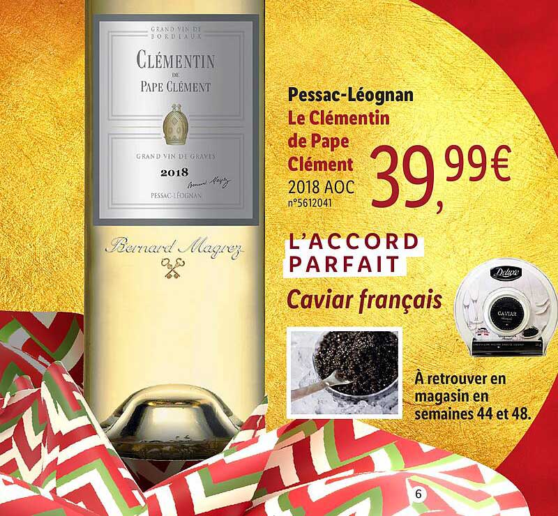 pessac-léognan le clémentin de pape clément 2018 aoc