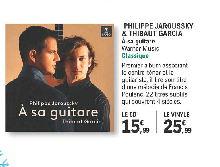 philippe jaroussky & thibaut garcia - à sa guitare
