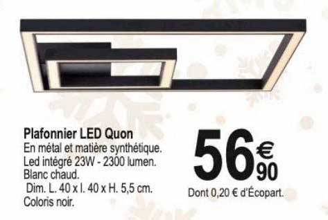 plafonnier led quon
