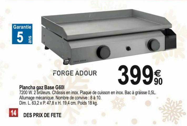 plancha gaz base g60i forge adour