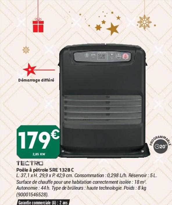 Poêle à Pétrole Sre 1328c Tectro