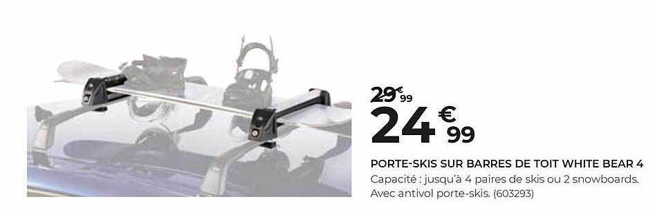 porte-skis sur barres de toit white bear 4