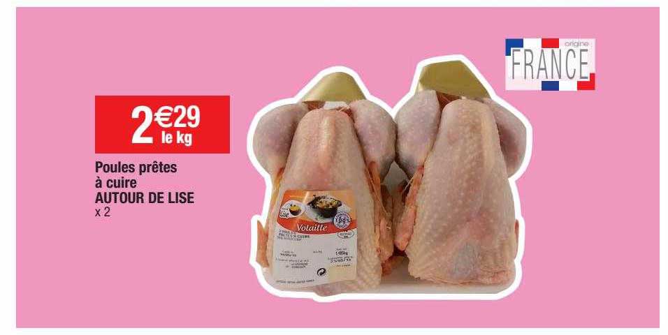 poules prêtes à cuire autour de lise