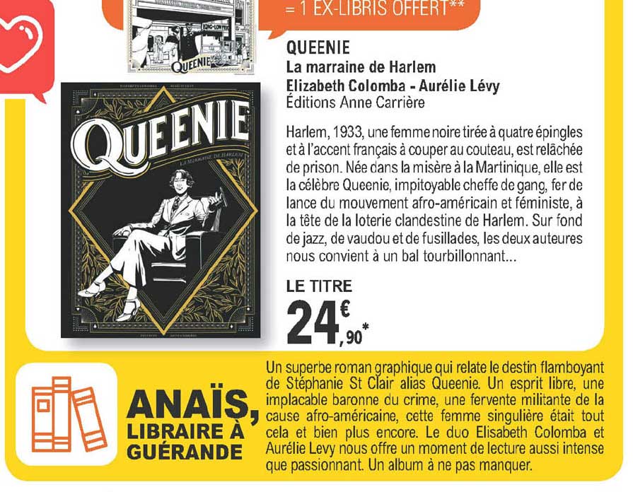 queenie - la marraine de harlem - elizabeth colomba - aurélie lévy