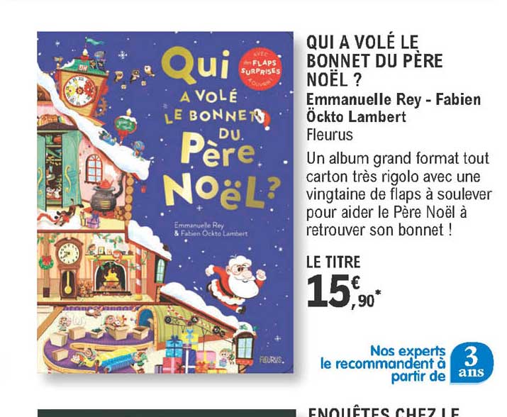 qui a volé le bonnet du père noël ? emmanuelle rey - fabien öckto lambert