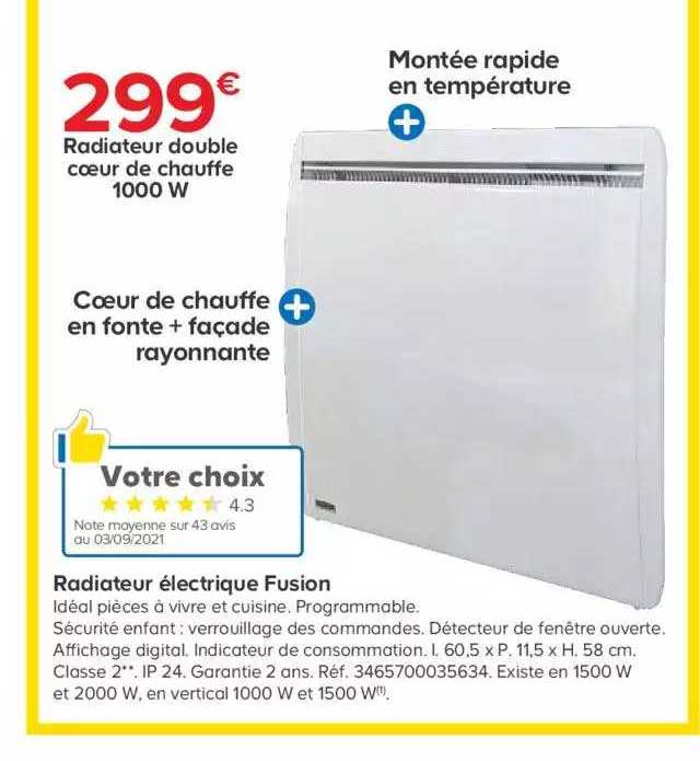 Radiateur électrique Fusion