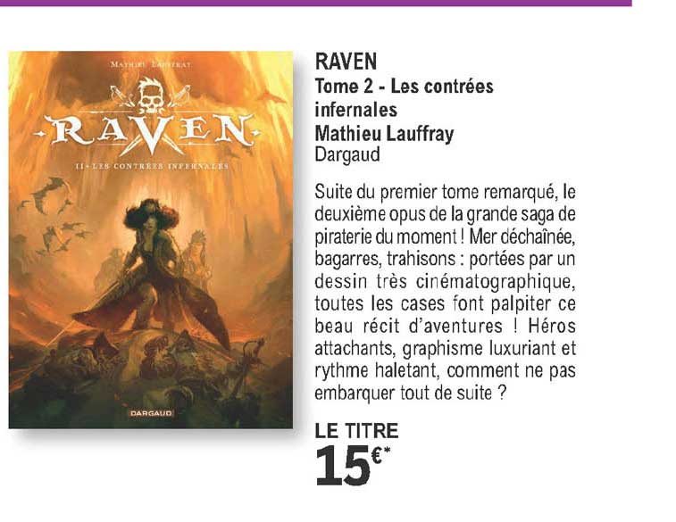 raven - tome 2 - les contrées infernales - mathieu lauffray
