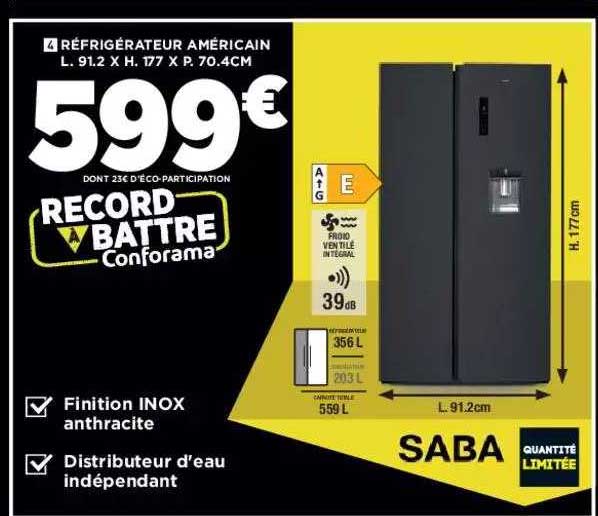 réfrigérateur américan saba