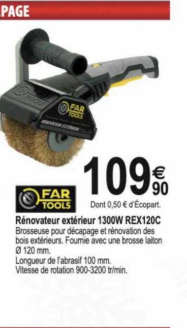 rénovateur extérieur 1300w rex120c far tools