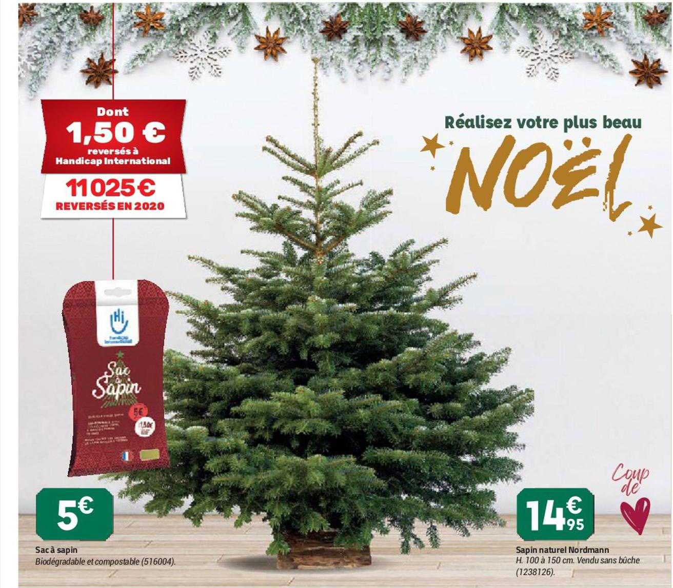 sac à sapin, sapin naturel nordmann