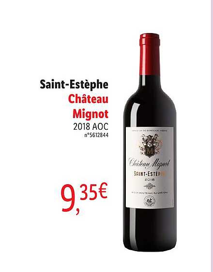 saint-estèphe château mignot 2018 aoc