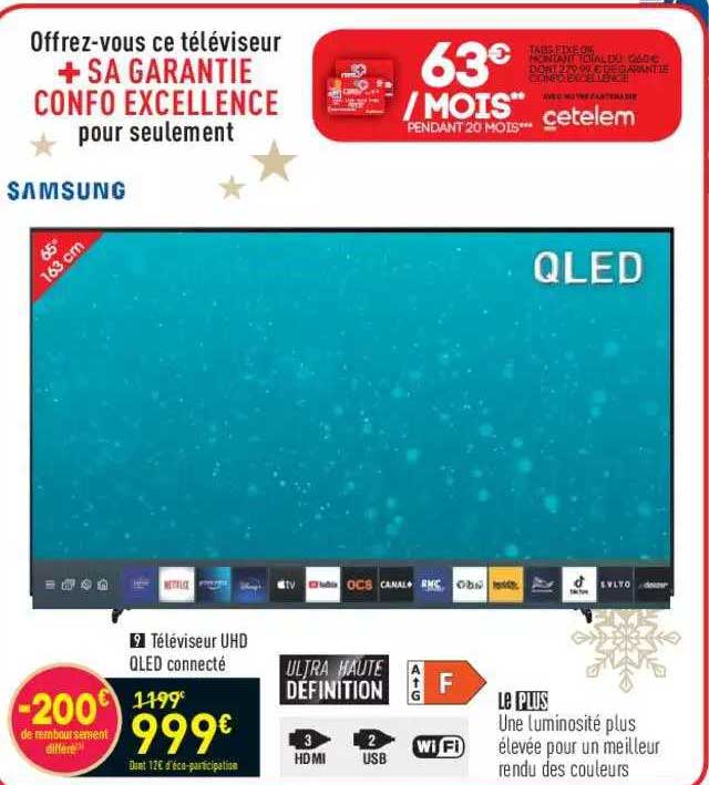 Samsung Téléviseur Uhd Qled Connecté