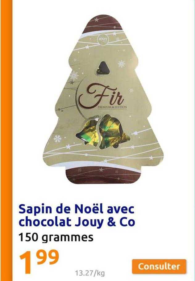 sapin de noël avec chocolat jouy & co