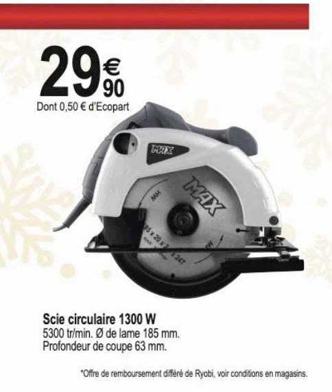 scie circulaire 1300w max