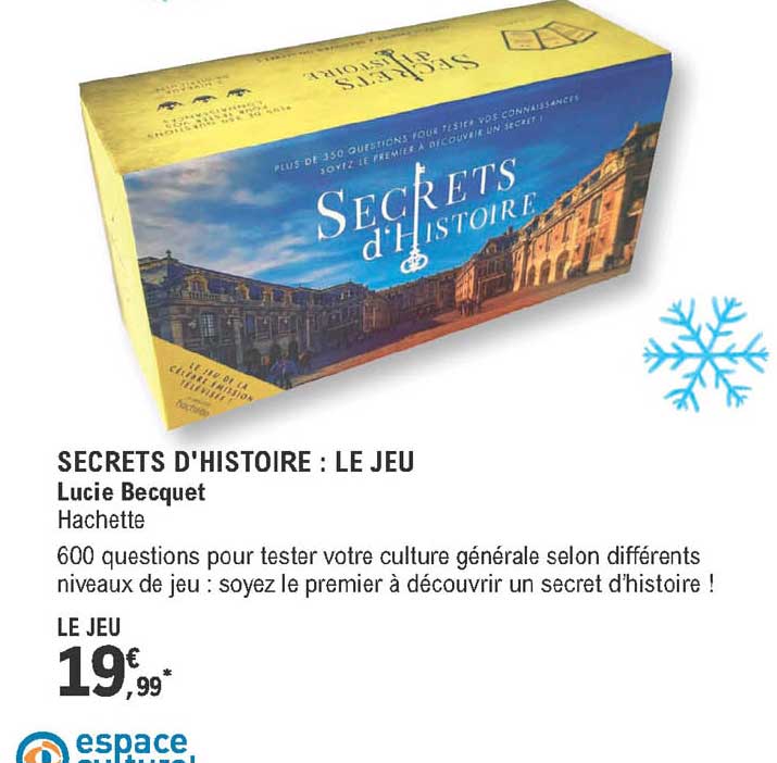 secrets d'histoire : le jeu - lucie becquet