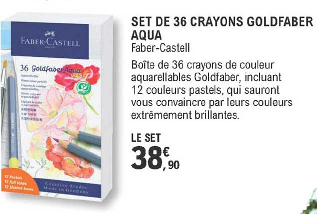 set de 36 crayons goldfaber aqua