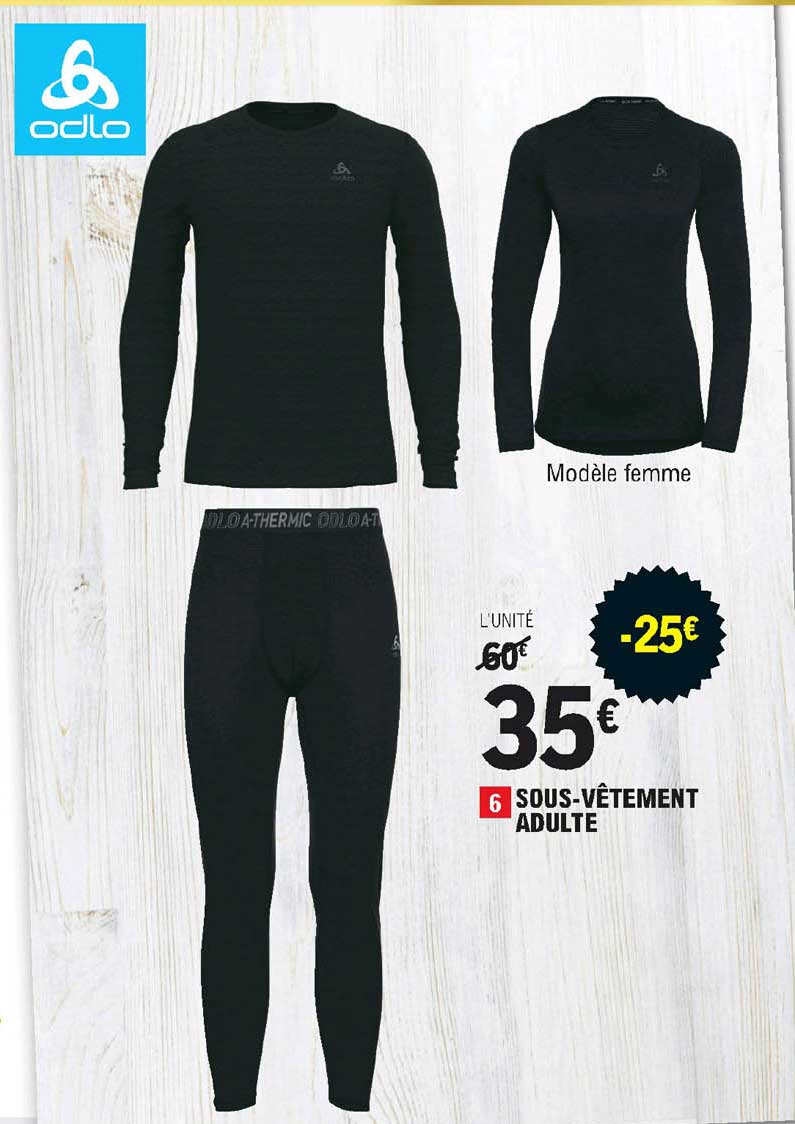 sous-vêtement adulte odlo