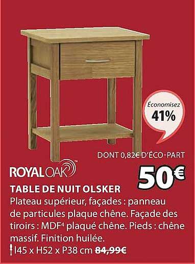 table de nuit olsker royal oak