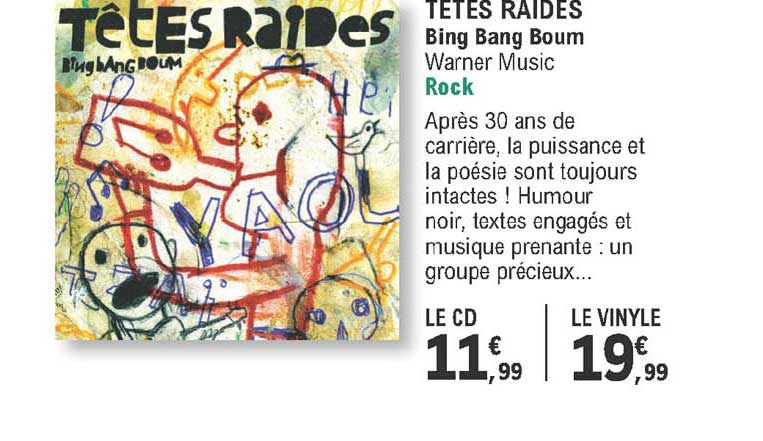 têtes raides - bing bang boum