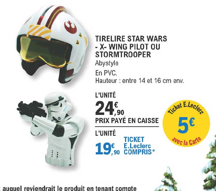 tirelire star wars -x-wing pilot ou stormtrooper abystyle
