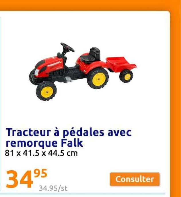 tracteur à pédales avec remorque falk