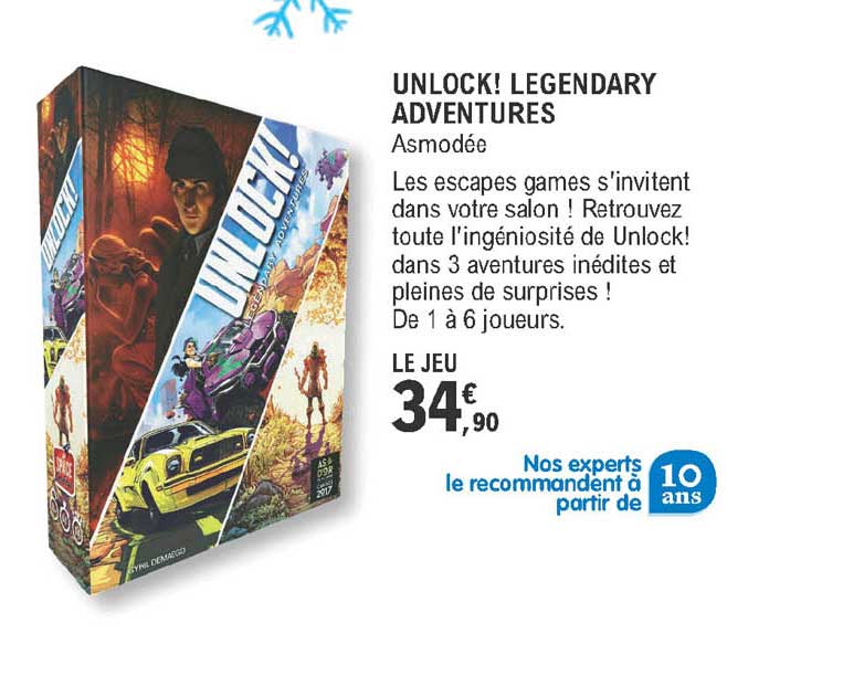 unlock! legendary adventures - asmodée