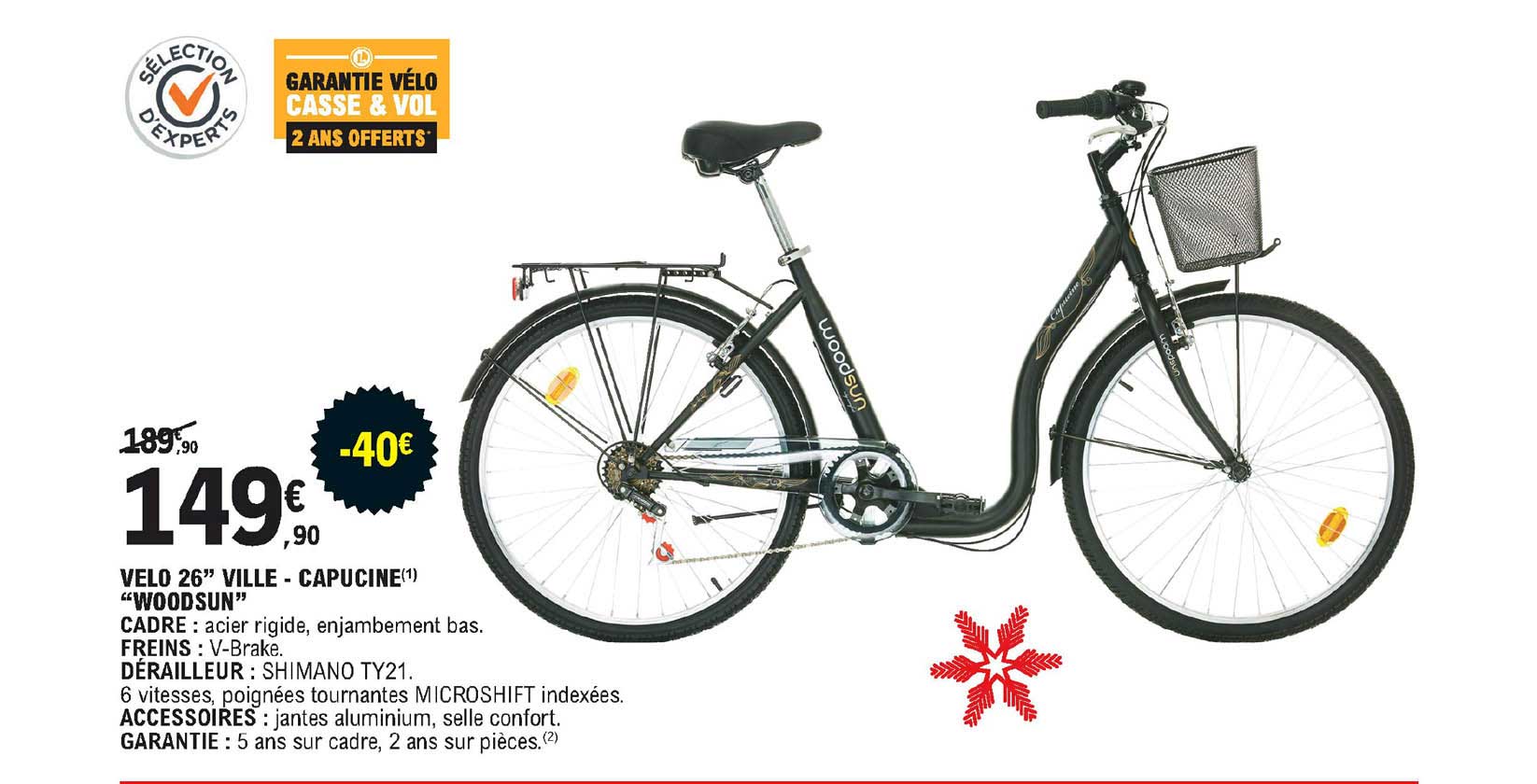 velo 26" ville - capucine "woodsun"