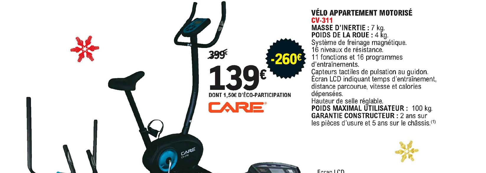 vélo appartement motorisé cv-311