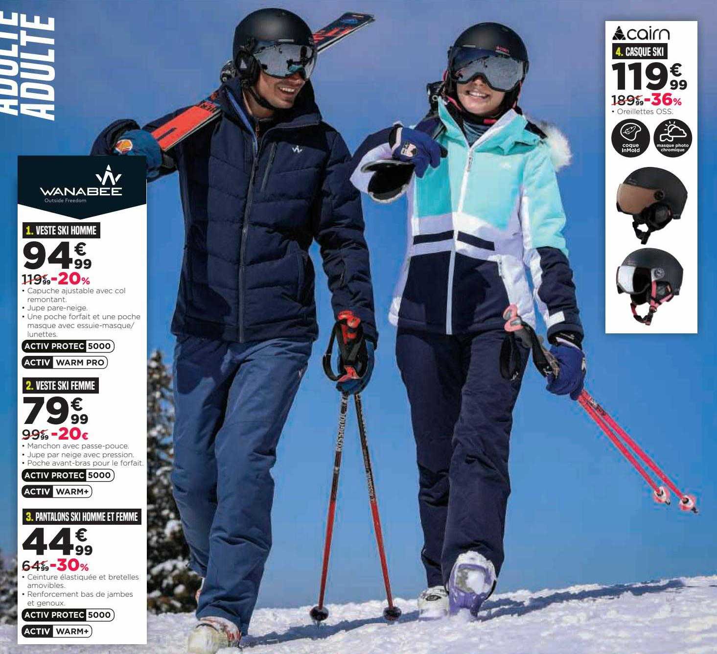 veste ski homme, veste ski femme, pantalons ski homme et femme