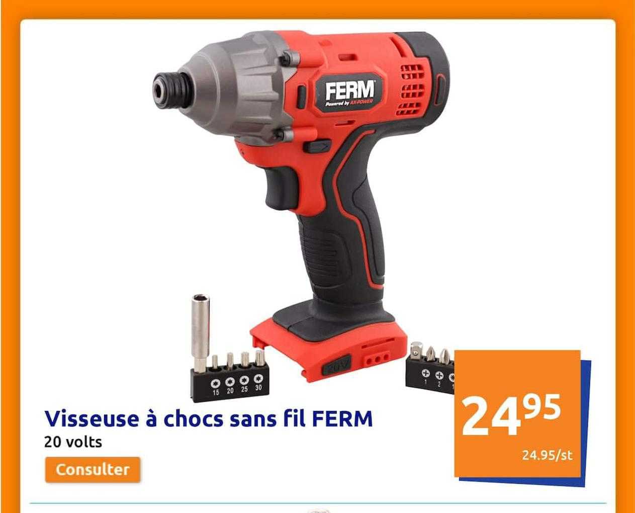 visseuse à chocs sans fil ferm