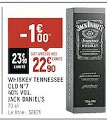 whiskey tennessee old n°7 vol. jack daniel's