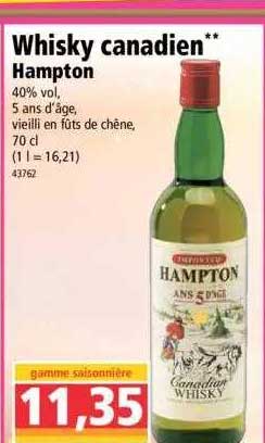 Whisky Canadien Hampton