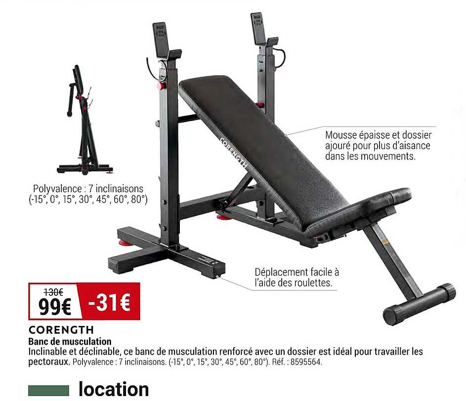 banc de musculation corength
